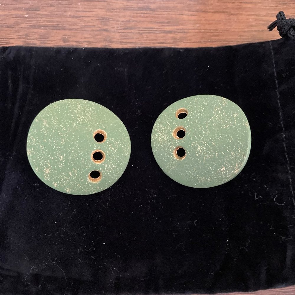 Jane Pellicciotto Stud Earrings, Green